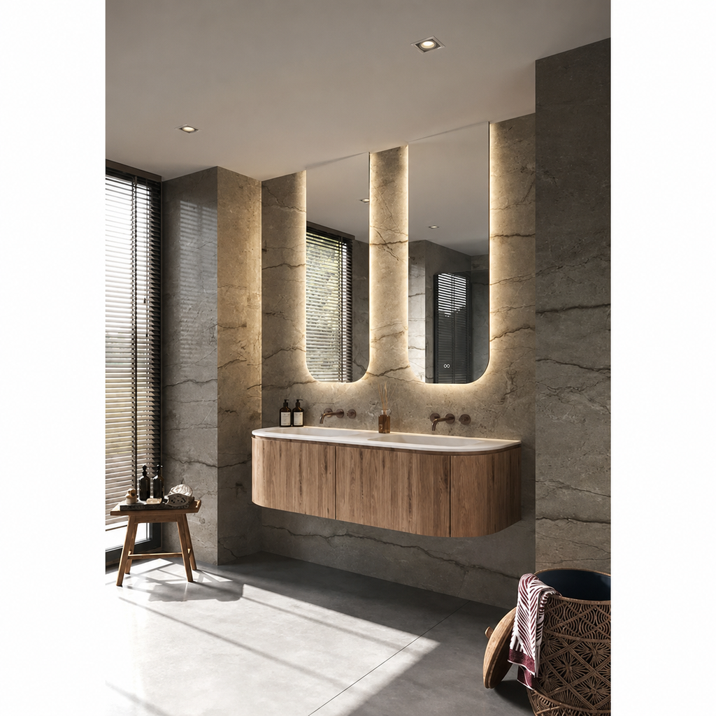 LED SPIEGEL PLAFONDMODEL 50x140 met anticondensfunctie