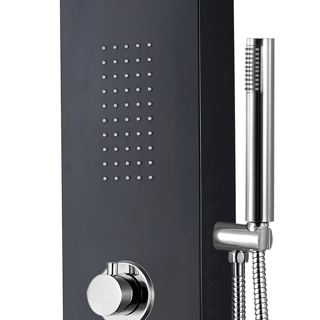 Thermostatische douchepaneel Mat zwart