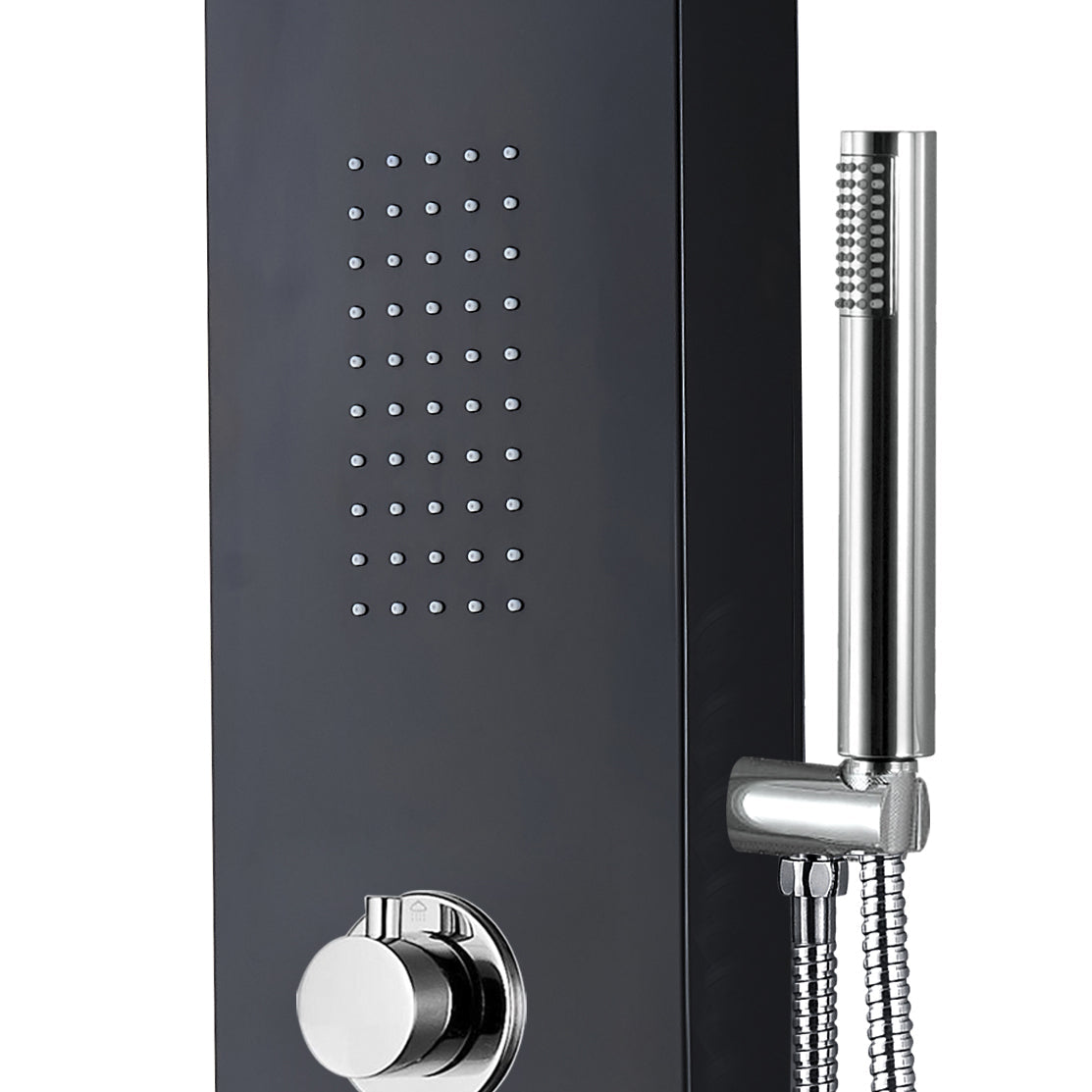 Thermostatische douchepaneel Mat zwart