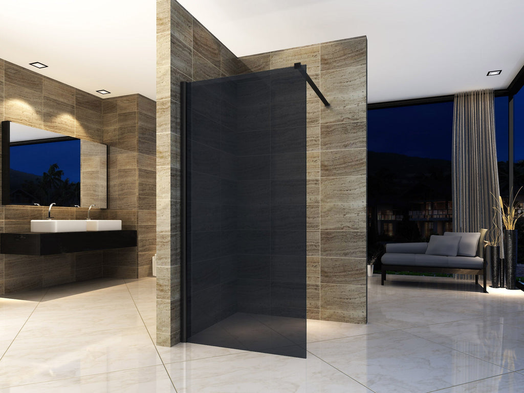 Douchewand Inloopdouche rook glas 160 x 200
