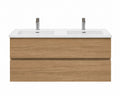Badkamer meubelset DUBBEL Eikgrijs mat 120 x 50 x 58 (b x d x h)