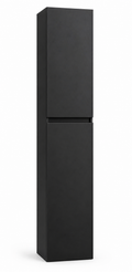 Kolomkast Mat zwart 135 x 35 x 35 (h x b x d) met 4 compartimenten