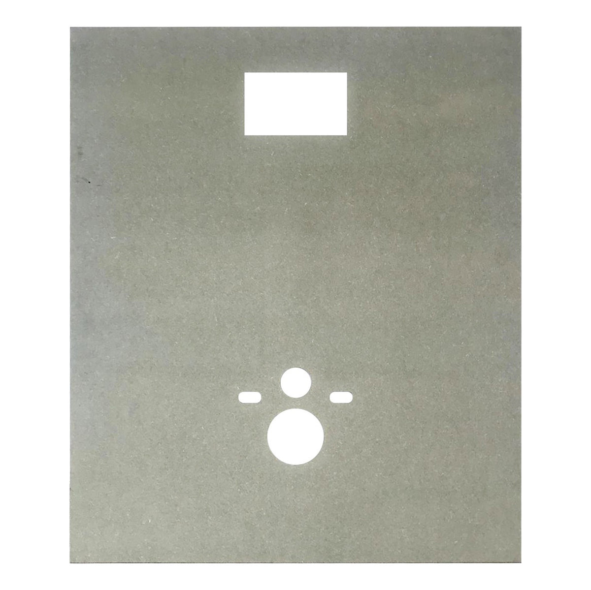 ALONI WATERWERENDE PLAAT VOOR HANGTOILET - MDF - VOORGEBOORD - GESCHIKT VOOR GEBERIT INBOUWRESERVOIRS - 120X100CX1,5 CM