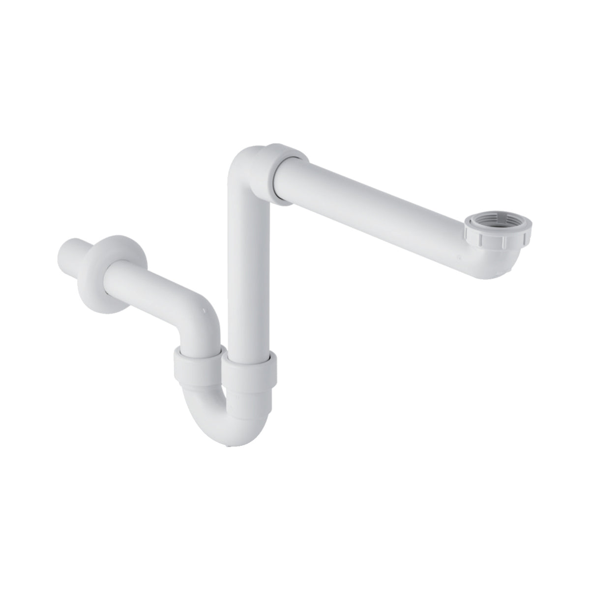 GEBERIT BUISSIFON - VOOR WASTAFEL - PLAATSBESPAREND - AFVOER HORIZONTAAL - 5/4