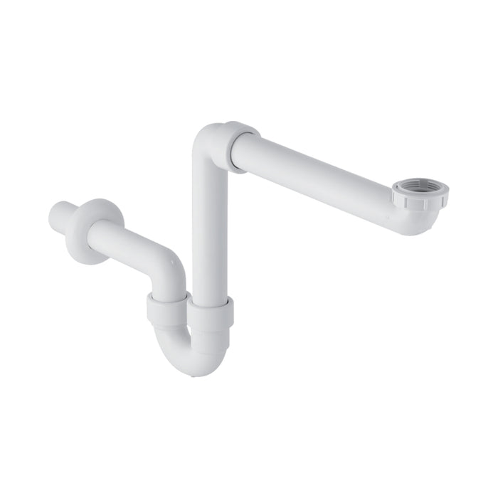 GEBERIT BUISSIFON - VOOR WASTAFEL - PLAATSBESPAREND - AFVOER HORIZONTAAL - 5/4