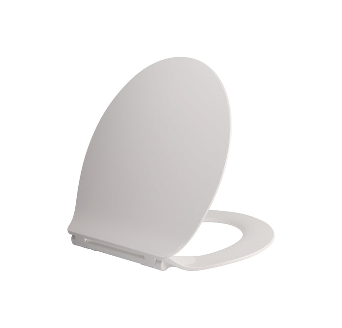 ALONI PREMIUM WC-ZITTING - SLIM DESIGN - SOFT CLOSE - QUICK RELEASE - TOPFIX - DUROPLAST - RVS SCHARNIEREN - GLANZEND WIT