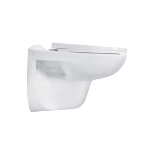 ALONI PRO HANGTOILET - RANDLOOS - MET ZITTING - THERMOPLAST (PP) - SOFT CLOSE - QUICK RELEASE - 35,5X41X54,5 CM - GLANZEND WIT