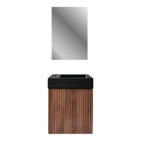 ALONI MIKARO TOILETMEUBELONDERKAST - 1 DEUR - OMKEERBAAR - MET GREEP - SOFT CLOSE - 40X50X22,3 CM - WALNOOT