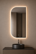 LED SPIEGEL D-VORM 50x100 met anticondensfunctie
