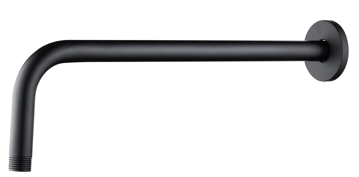 RAINSHOWER WANDARM - UNIVERSEEL - GEBOGEN - 45 CM - MAT ZWART