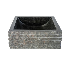 VIERKANTEN WASKOM ALUR KUIPVORMIG - ZWART 40X40X15CM