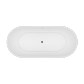 ALONI BAUCI VRIJSTAAND BAD - SOLID SURFACE - 170X80X58,5 CM - MAT WIT