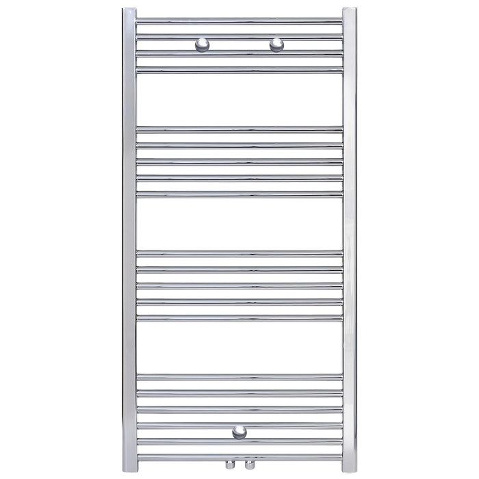 HANDDOEK RADIATOR MIDDEN AANSLUITING CHROOM 1200X500-376WATT