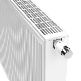 STELRAD NOVELLO PANEELRADIATOR - T22 - 8 AANSLUITINGEN - 300X1400MM - 1375W - GLANZEND WIT