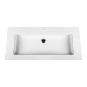 ALONI SOLID SURFACE WASTAFEL (100CM) - WIT