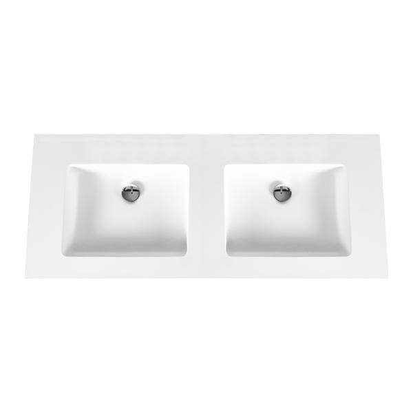 ALONI SOLID SURFACE DUBBELE WASTAFEL ZONDER KRAANGAT ( )
