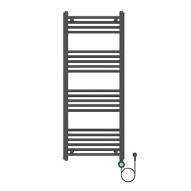 BELRAD ELEKTRISCHE HANDDOEKDROGER - MET DIGITALE, PROGRAMEERBARE THERMOSTAAT - SMART WIFI - AANSLUITING RECHTS - 700W - 1200X500 MM - MAT ZWART
