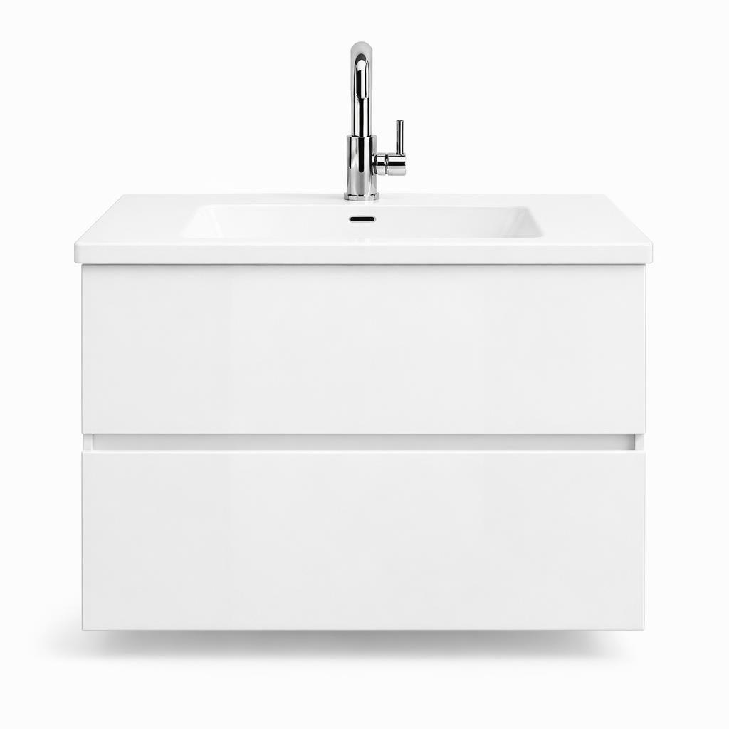 Badkamer meubelset DUBBEL Hoogglans wit  120 x 50 x 58 (b x d x h)