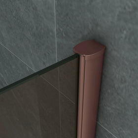 ALONI INLOOPDOUCHE - 1000 X 2000MM - GEBORSTELD KOPER - CHAMPAGNE GLAS