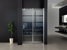 ALONI SCHUIFDEUR VOOR NIS - 1200 X 2000MM - CHROOM - HELDER GLAS