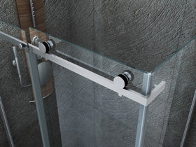 ALONI DOUCHECABINE - SCHUIFDEUR EN ZIJWAND - 800 X 1200 X 1950MM - CHROOM - HELDER GLAS