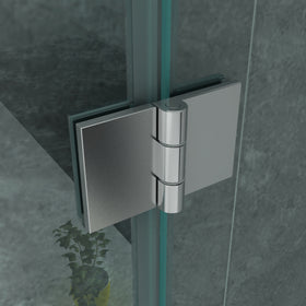 ALONI DOUCHECABINE - DRAAIDEUR, VAST WANDJE EN ZIJWAND - 800 X 1200 X 1950MM - CHROOM - HELDER GLAS