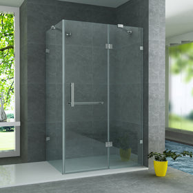 ALONI DOUCHECABINE - DRAAIDEUR, VAST WANDJE EN ZIJWAND - 800 X 1200 X 1950MM - CHROOM - HELDER GLAS