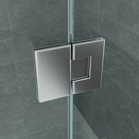 ALONI DOUCHECABINE - DRAAIDEUR, 2 VASTE WANDJES EN ZIJWAND - 900 X 1200 X 1950MM - CHROOM - HELDER GLAS