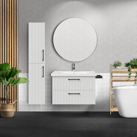 CREAVIT D10 HOGE KAST 150x30CM - GELAKT WIT