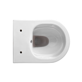 DARLO HANGTOILET MET BIDET - RANDLOOS - MET BIDETKRAAN KOUD EN WARM WATER - ZONDER ZITTING - COMPACT 49 CM - GLANZEND WIT