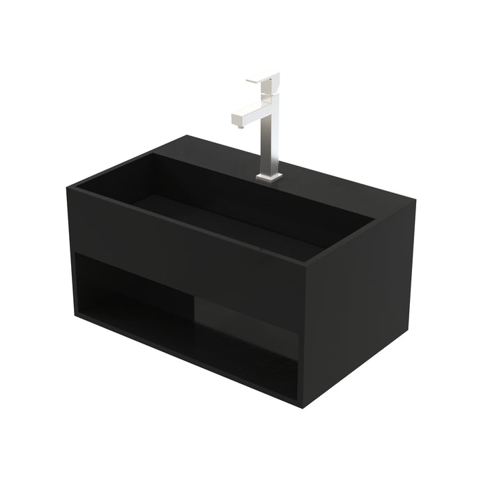 SOLID SURFACE WASTAFEL MET ONZICHTBARE AFVOER EN UITSPARING ( )