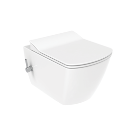 CREAVIT ELEGANT HANGTOILET MET BIDET - RANDLOOS - MET BIDETKRAAN KOUD EN WARM WATER - ZONDER ZITTING - GLANZEND WIT