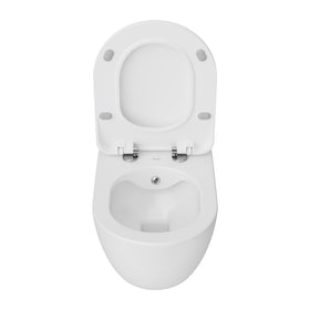 CREAVIT FREE HANGTOILET MET BIDET - RANDLOOS - ZONDER ZITTING - GLANZEND WIT