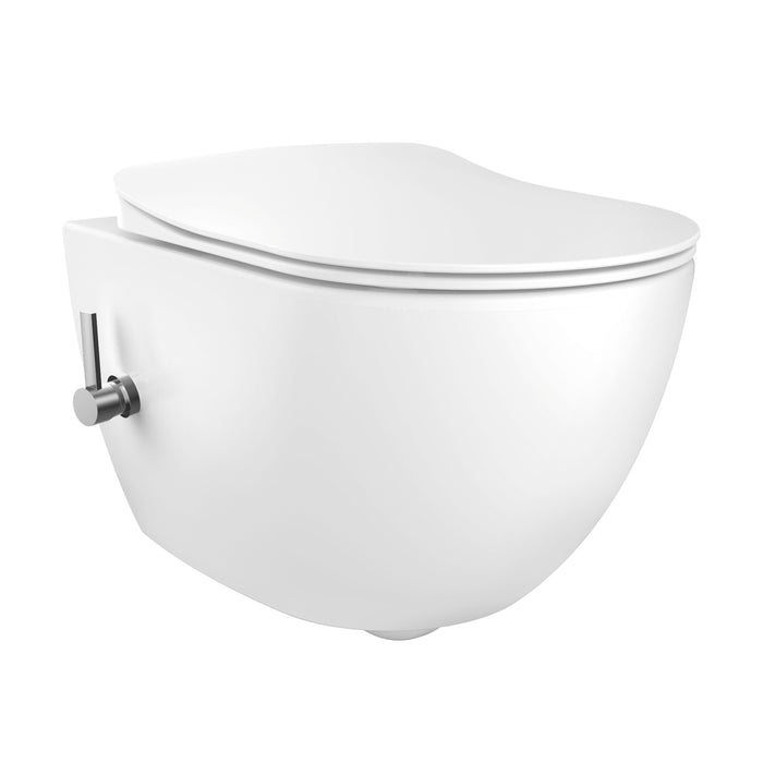 CREAVIT FREE HANGTOILET MET BIDET - RANDLOOS - MET BIDETKRAAN KOUD EN WARM WATER - ZONDER ZITTING