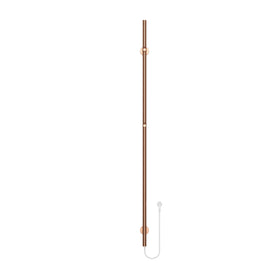 BELRAD ELEKTRISCHE STAAFHANDDOEKDROGER - ENKEL - MET DIGITALE, PROGRAMEERBARE THERMOSTAAT - 60W - Ø2,5CM - 150X6,3X12,7 CM - GEBORSTELD KOPER