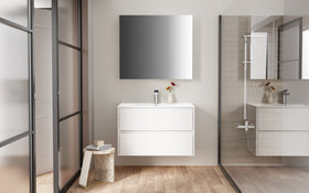 ALONI HAYAT WASTAFELONDERKAST - 2 LADES - SOFTCLOSE - GREEPLOOS - 79,5X50X45 CM - GLANZEND WIT