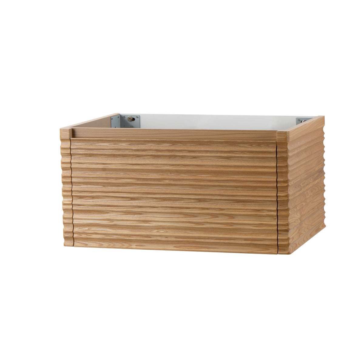 KAMELLIA WASTAFELONDERKAST - 1 LADE - GREEPLOOS - SOFT CLOSE – - LICHT WALNOTEN