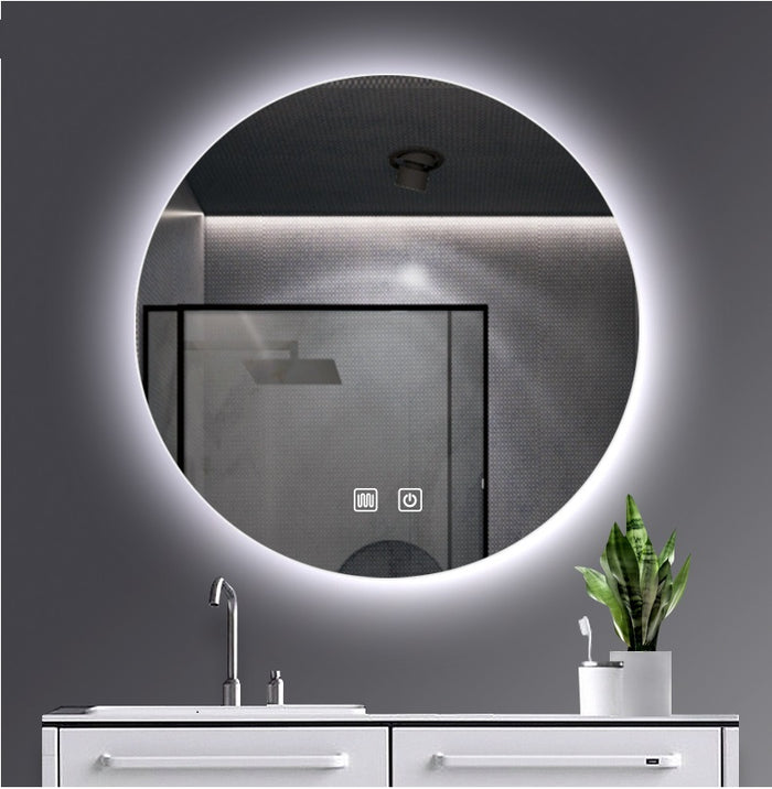 ALONI OMEGA SPIEGEL - MET LED VERLICHTING - ROND - ZONDER LIJST - MET VERWARMING - KLEURTEMPERATUUR LED 3500-6500K