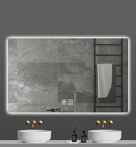 ALONI QUEEN SPIEGEL - MET LED VERLICHTING - RECHTHOEKIG - ZONDER LIJST - MET VERWARMING - KLEURTEMPERATUUR LED 3500-6500K - 100X60CM