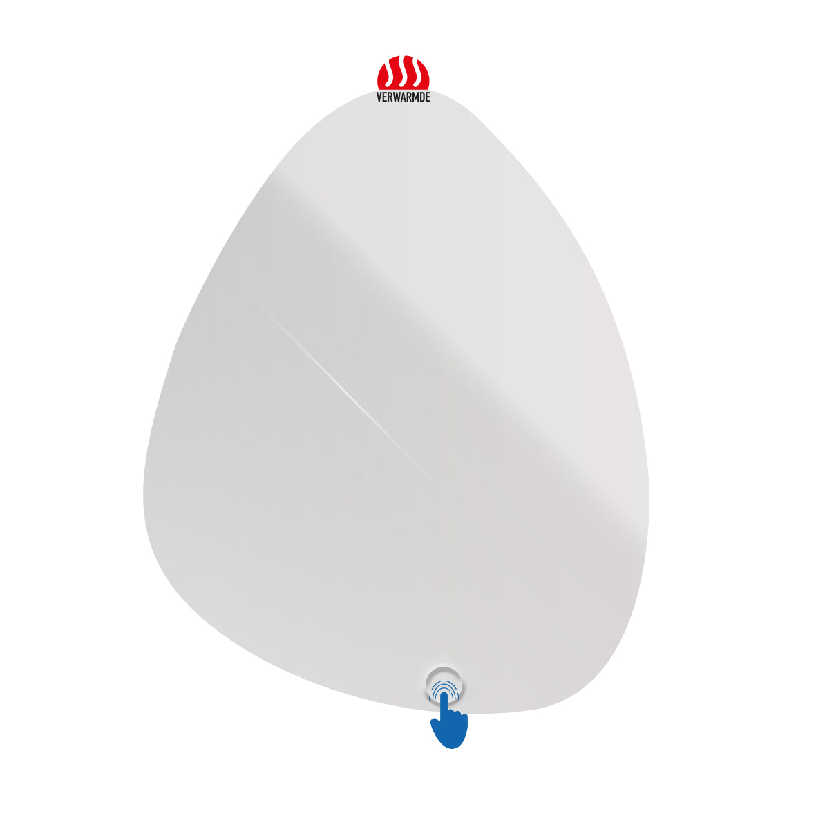 ALONI UOVO SPIEGEL - MET LED VERLICHTING - EIROND - ZONDER LIJST - MET VERWARMING - KLEURTEMPERATUUR LED 3500-6500K