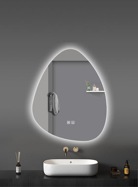 ALONI UOVO SPIEGEL - MET LED VERLICHTING - EIROND - ZONDER LIJST - MET VERWARMING - KLEURTEMPERATUUR LED 3500-6500K - 60X100CM