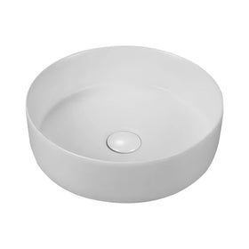 ALONI FIRA WASKOM - OPBOUW - ZONDER OVERLOOP - ZONDER KRAANGAT - MET CLICK WASTE - KERAMIEK - 36X12,5X36 CM - MAT WIT