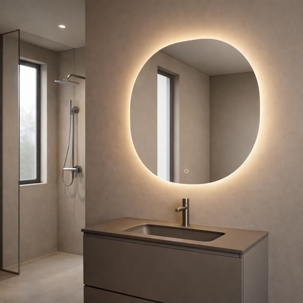 LED SPIEGEL IRREGULAR 80x80 met anticondensfunctie