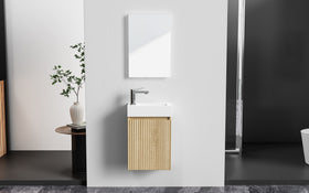 ALONI MIKARO TOILETSPIEGEL - MET LIJST - 40X60X1,9 CM - LICHT EIKEN