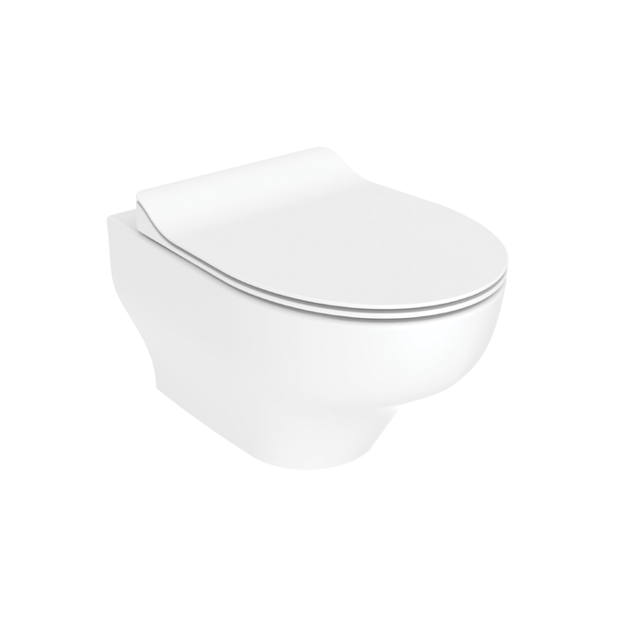 CREAVIT NESS HANGTOILET - TORNADO FLUSH - RANDLOOS - ZONDER ZITTING - GLANZEND WIT