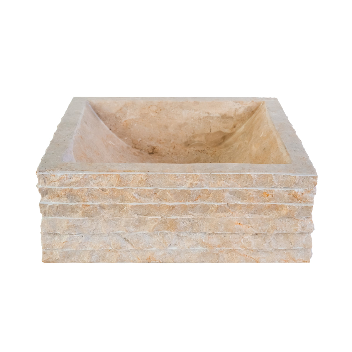 VIERKANTEN WASKOM ALUR KUIPVORMIG - CRÈME 40X40X15CM