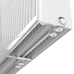 STELRAD NOVELLO PANEELRADIATOR - T33 - 8 AANSLUITINGEN - 400X1200MM - 2053W - GLANZEND WIT