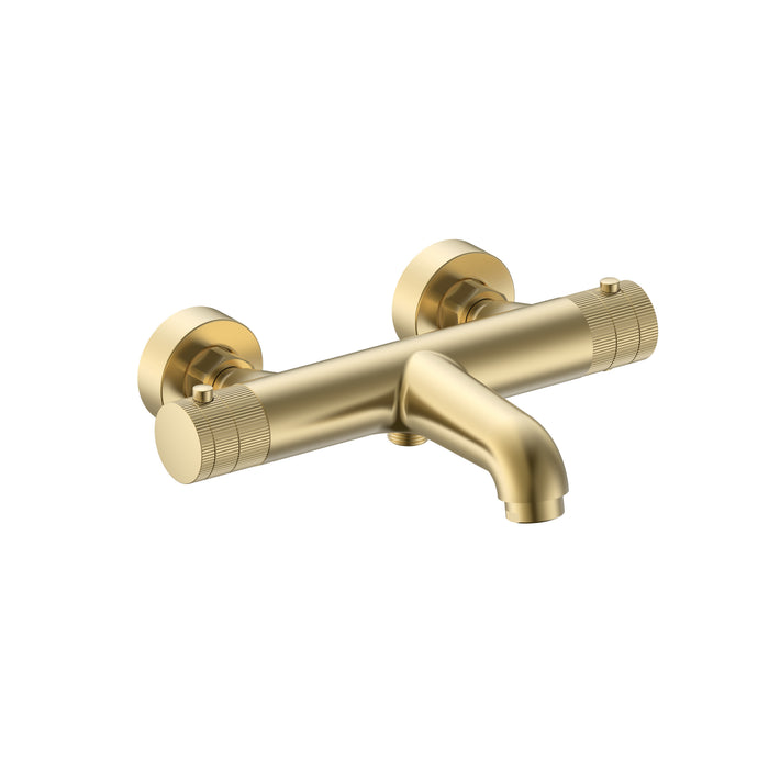 STRIA BADMENGKRAAN - THERMOSTATISCH - OPBOUW - KNOPPEN MET RIBBELSTRUCTUUR (PVD)