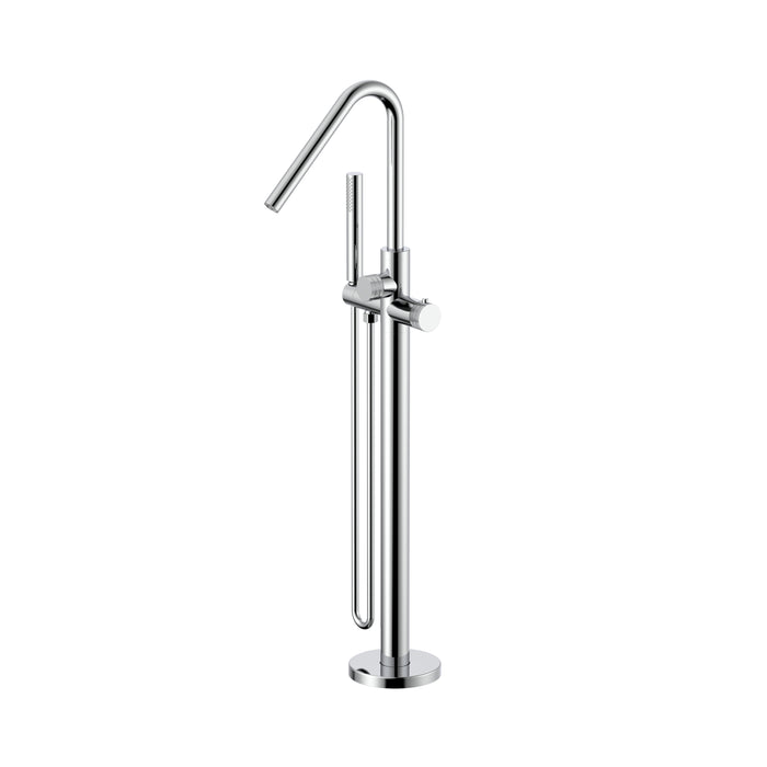 STRIA BADMENGKRAAN - VRIJSTAAND - THERMOSTATISCH - MET HANDDOUCHE EN DOUCHESLANG - KNOPPEN MET RIBBELSTRUCTUUR