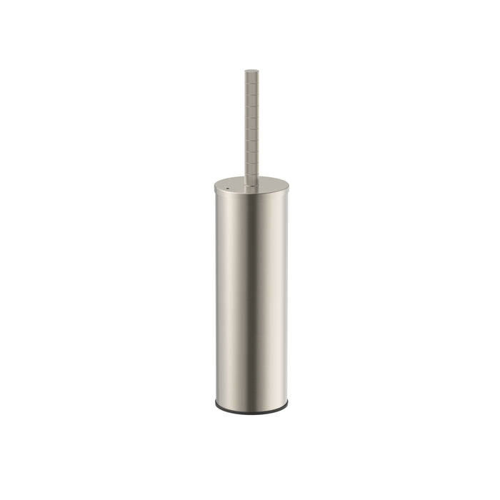 STRIA TOILETBORSTEL MET HOUDER - GREEP MET VERFIJNDE RIBBELSTRUCTUUR - HANGEND EN STAAND - MET KUNSTSTOF BINNENPOT - GEBORSTELD RVS